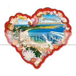 Магнитен сувенир сърце Черноморец - 12-mhCH-0007