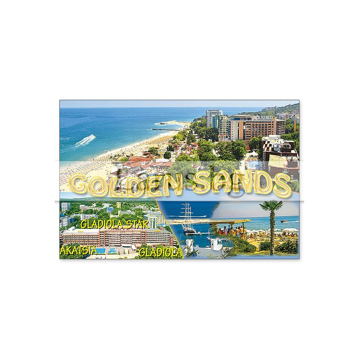 Магнитен сувенир Златни Пясъци- „Плочка“ 12-mhGS-0032