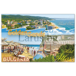 Магнитен сувенир Златни Пясъци- „Плочка“ 12-mhGS-0034