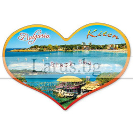 Магнитен сувенир сърце Китен - Българско Черноморие