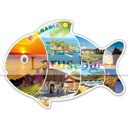 Магнитен сувенир Несебър - форма на рибка