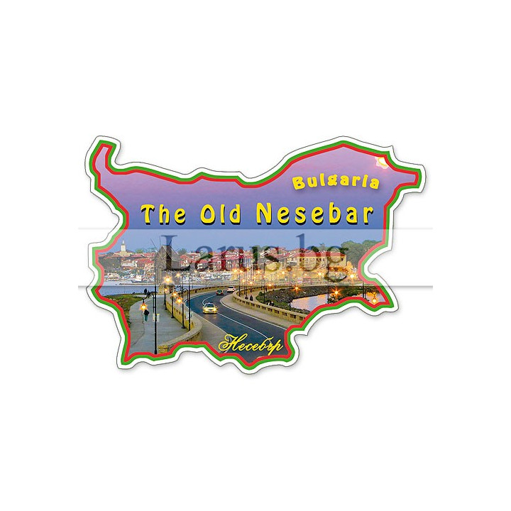 Магнитен сувенир Несебър - Карта на България