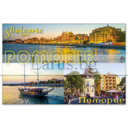 Магнитен сувенир Поморие- „Плочка“ 12-mhPO-0020