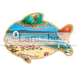 Магнитен сувенир Приморско - форма риба