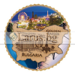 Магнитен сувенир Златни Пясъци с ротационен елемент - 12-mdGS-0022