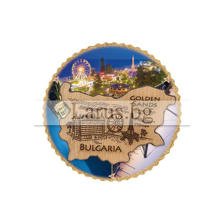 Магнитен сувенир Златни Пясъци с ротационен елемент - 12-mdGS-0022
