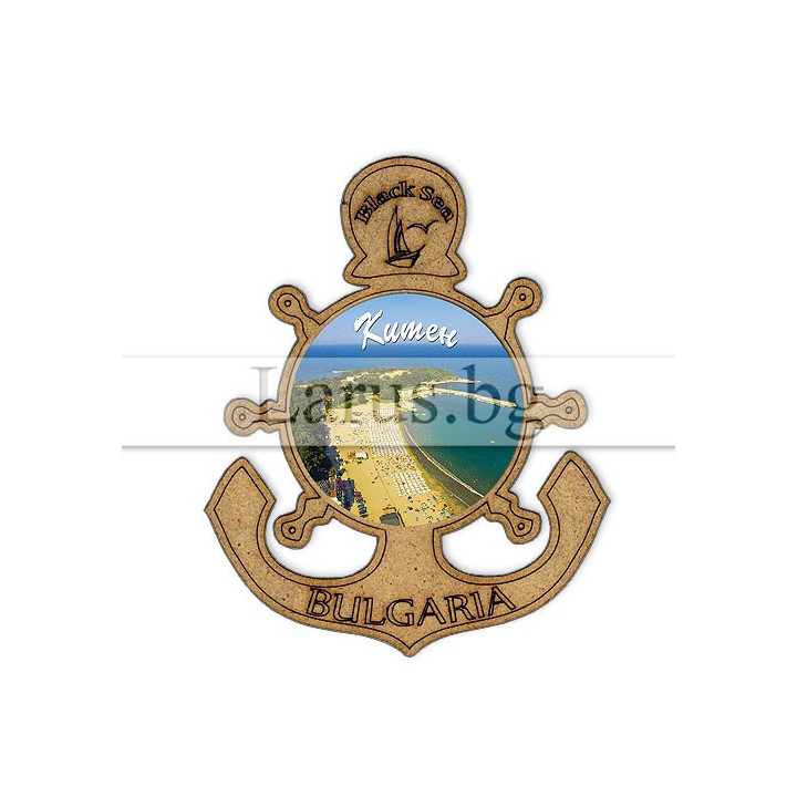 Магнитен сувенир Китен - котва от МДФ