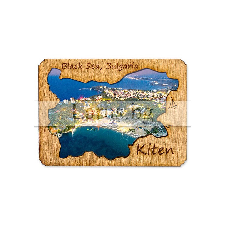 Магнитен сувенир Китен с дървен елемент 12-mdKI-0018