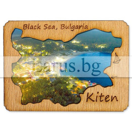 Магнитен сувенир Китен с дървен елемент 12-mdKI-0019