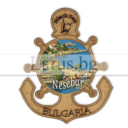 Магнитен сувенир Несебър - Морски дизайн с котва