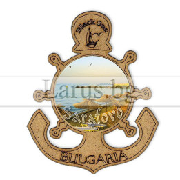 Магнитен сувенир Сарафово - котва | Сувенири от Черноморието