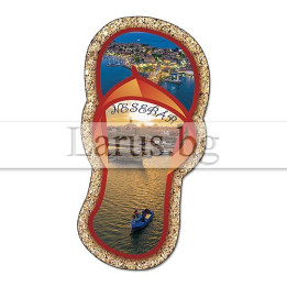 Магнитен сувенир Несебър - джапанка | Сувенири от България