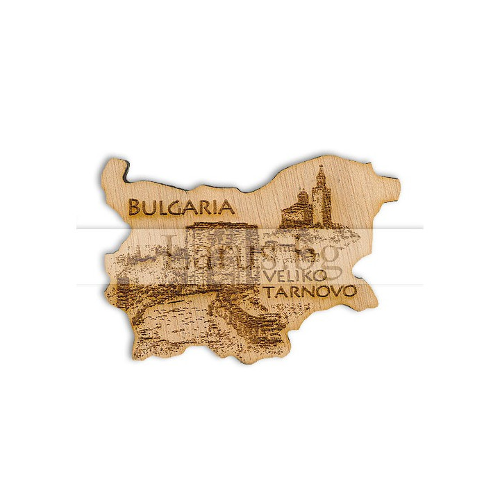 Дървен магнит Велико Търново - Сувенир от България