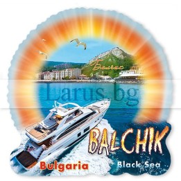 Магнитен сувенир Балчик - яхта и море | Сувенири от България