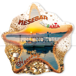 Магнитен сувенир Несебър - морска звезда | Сувенири от България