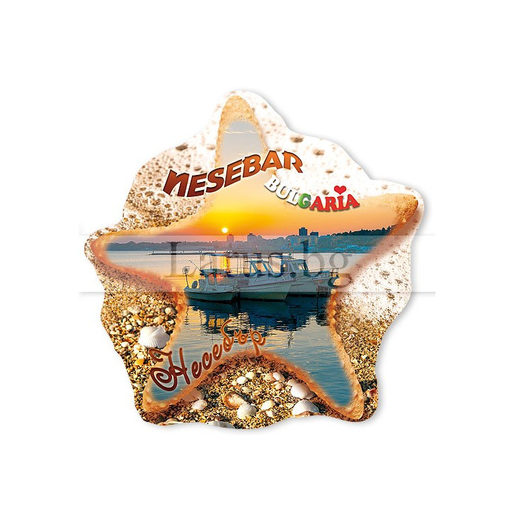Магнитен сувенир Несебър - морска звезда | Сувенири от България
