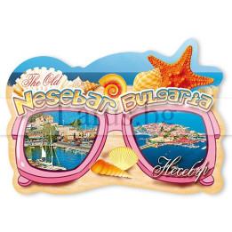 Магнитен сувенир Несебър - Очила | Сувенири от България