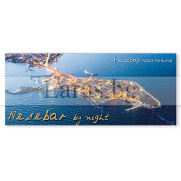 Магнитен сувенир Несебър през нощта | Сувенири от България