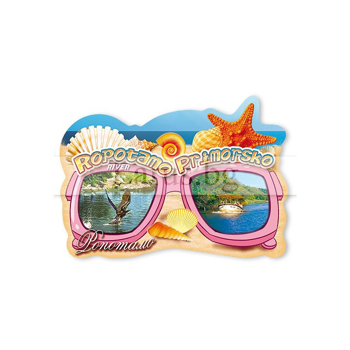 Магнитен сувенир Приморско и река Ропотамо - 12-mhPR-0033