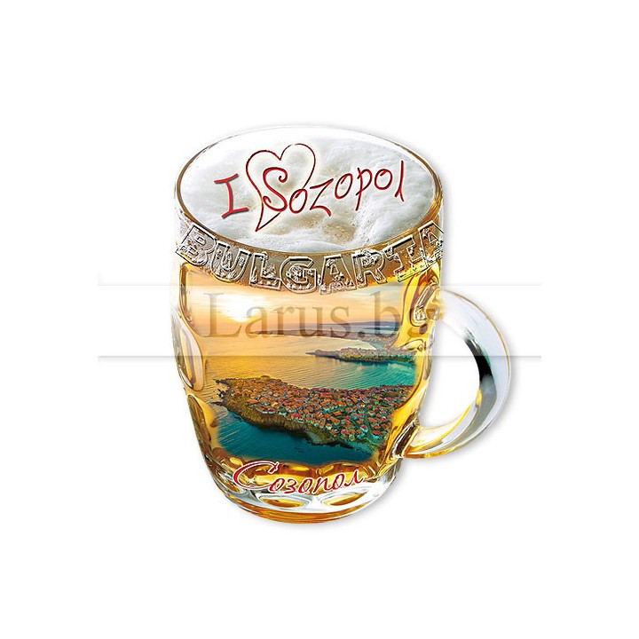 Магнитен сувенир Созопол - бирена халба | Сувенири от България