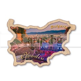 Дървен сувенир Пловдив 0004 12-mdPL-0004