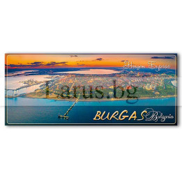 Магнитен сувенир Нощен Бургас | Сувенири от България