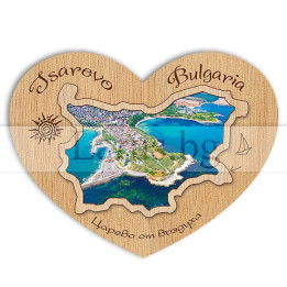 Магнитен сувенир Царево - Дървен сувенир за спомен