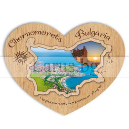 Магнитен сувенир Черноморец и крепост Акра - 12-mdCH-0013