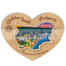 Магнитен сувенир Златни Пясъци MDF 12-mdGS-0035
