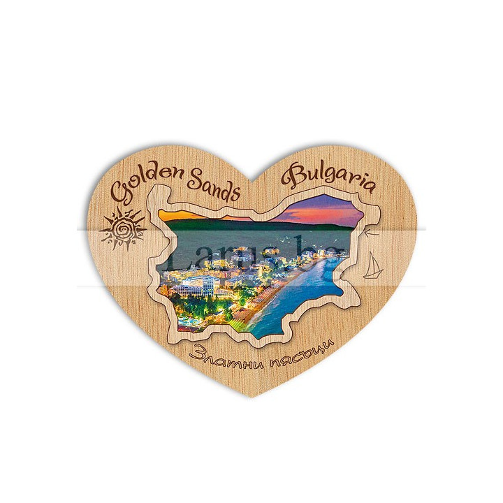 Магнитен сувенир Златни Пясъци MDF 12-mdGS-0035