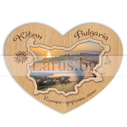 Магнитен сувенир Китен с дървен елемент 12-mdKI-0021