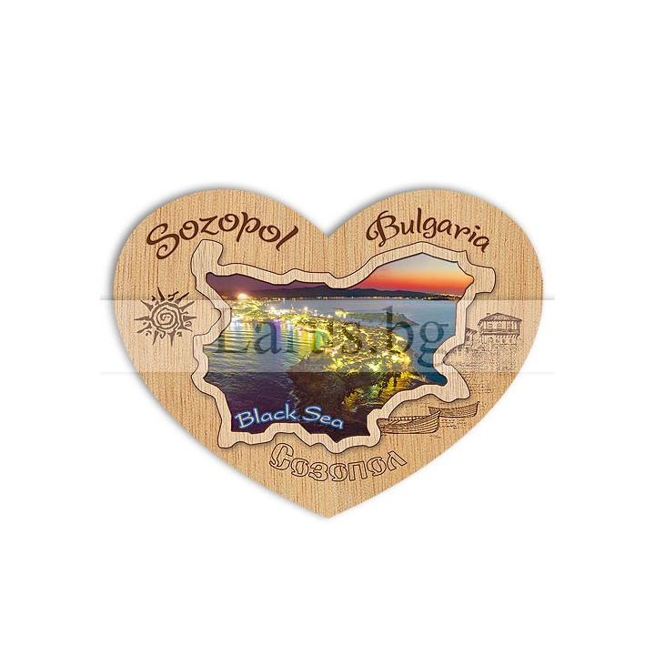 Магнитен сувенир Созопол - Дървен сувенир за спомен