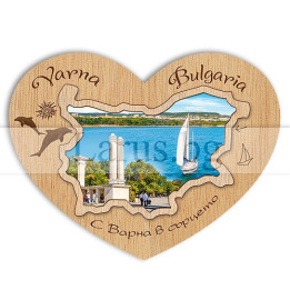 Магнитен сувенир Сърце - Варна | Сувенири от България