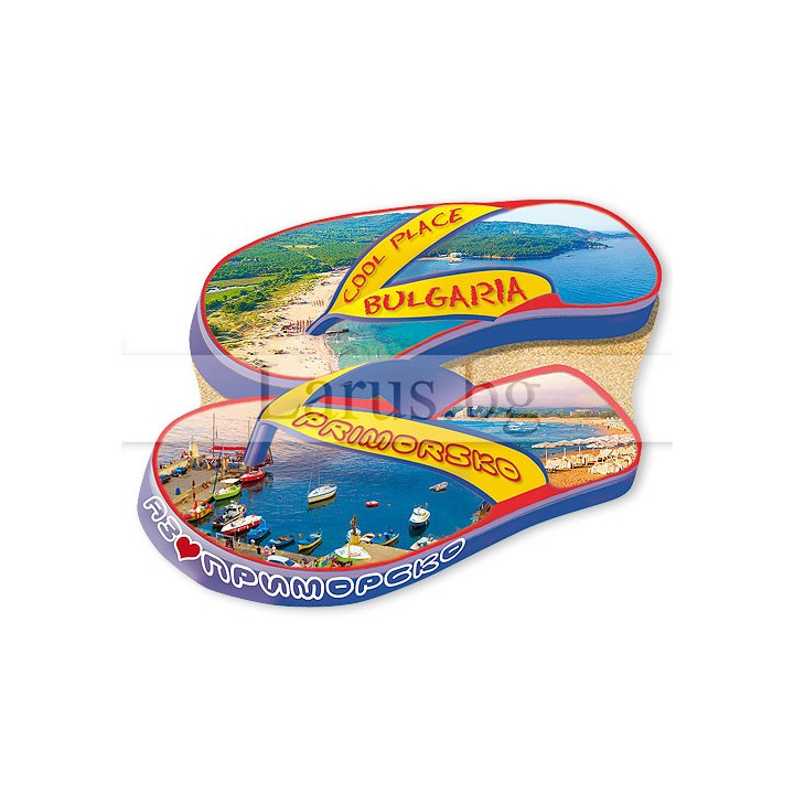 Магнитен сувенир Приморско - джапанки | Сувенири от България