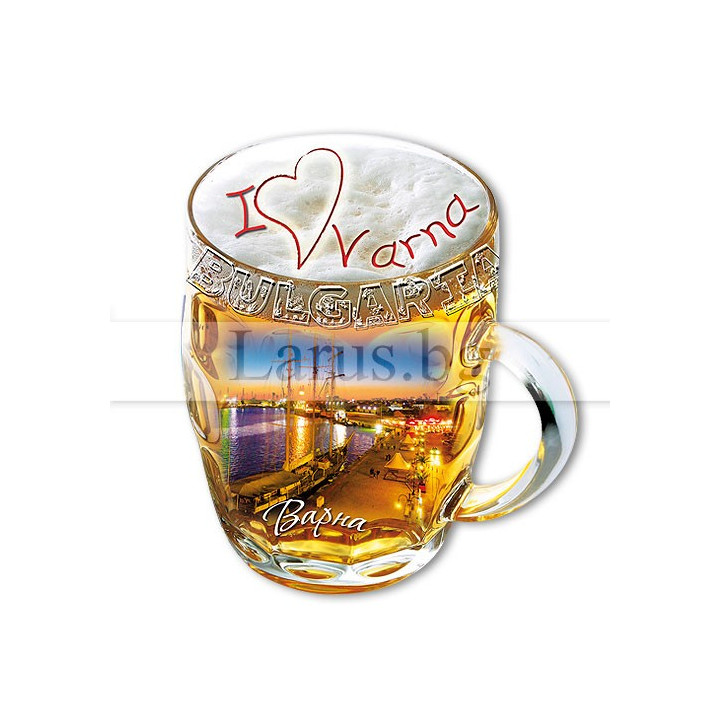 Магнитен сувенир Варна - Халба бира | Сувенири от България