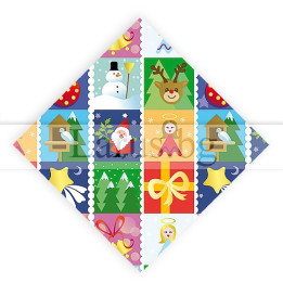 Коледна опаковъчна хартия с празнични мотиви 14-PG-0091