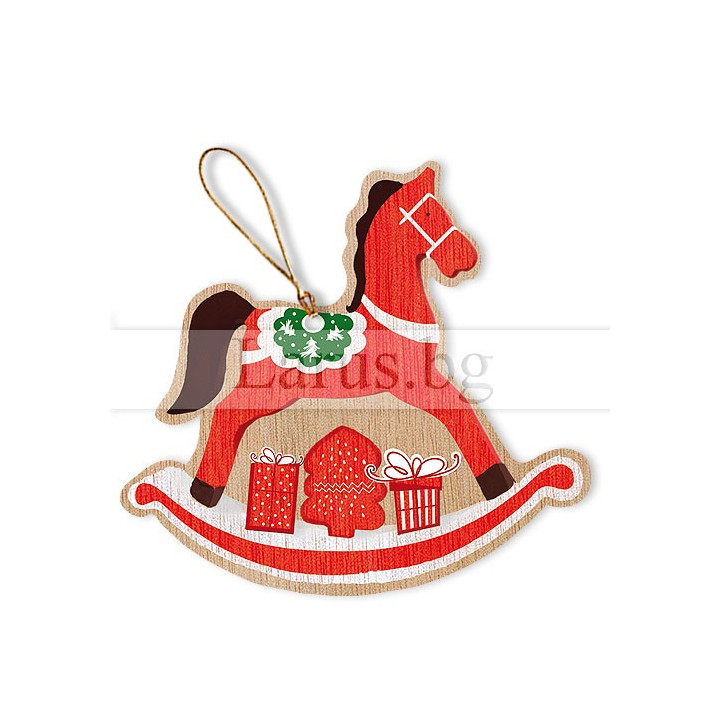 Коледен сувенир висулка Люлеещо се конче 15-NSF-0093