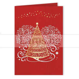 Зимна мини лукс картичка 0225 1-ZM-0225