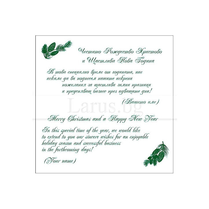Корпоративно новогодишно пожелание VO 13 - Бизнес поздрави