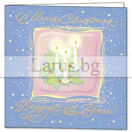 Зимна двойна картичка 0073 1-ZD-0073